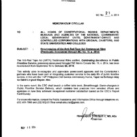 CSC MC 21, s. 2014: Rescheduling of the Anti-Red Tape Act Testimonial Rites (Previously Announced through MC No. 19, s. 2014)